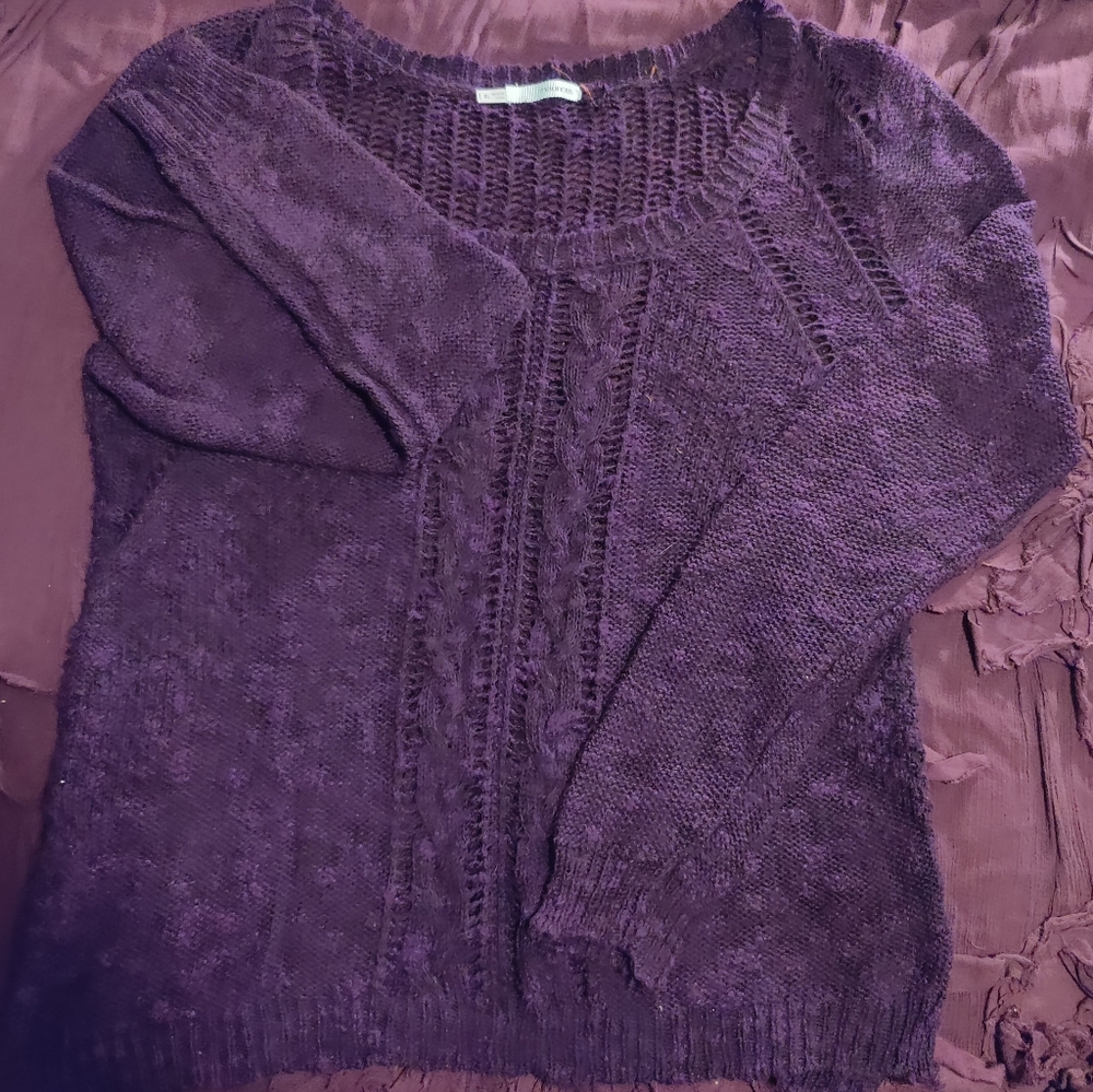 Maurices xl Purple knit Sweater